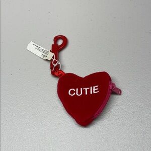 Cutie Luv U Coin Purse Keychain Holder Hallmark Red Pink Tags